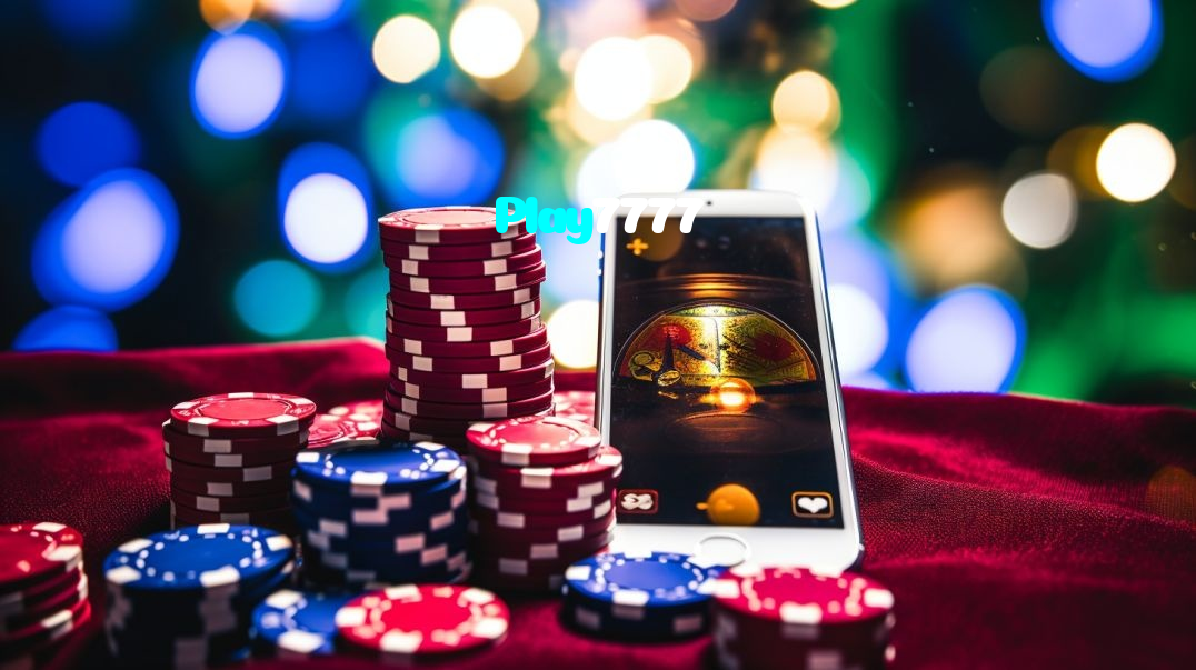 Play7777 casino presented on mobile device in Pakistan with slots and live games